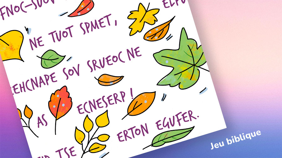 Jeu Biblique Verset Vent Feuilles W