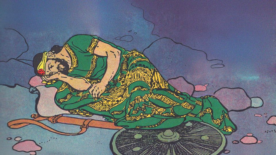 David dans la caverne voit le roi dormir