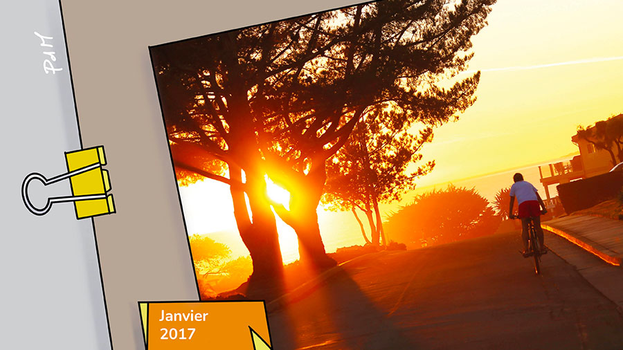 Une annee delicieuse - coucher de soleil sur une petite rue avec arbres