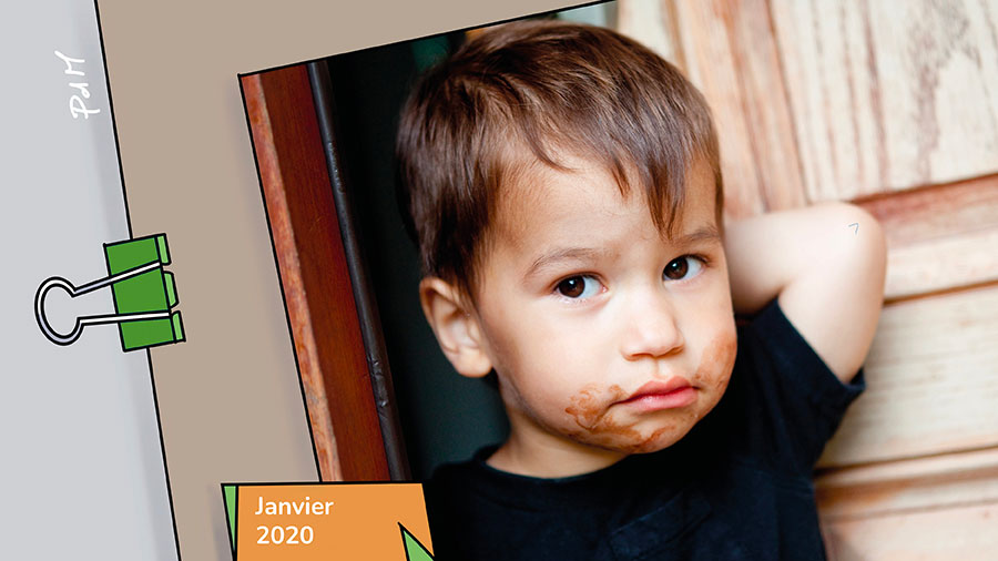 Tricher ou pas tricher - Petit enfant avec la bouche barbouillée chocolat